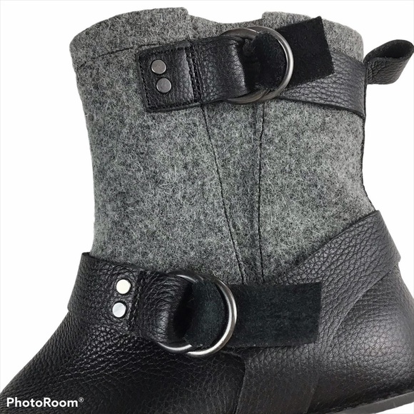 Woolrich Women's Baltimore Harness Leather and Wool Boots Size 7.5 - Picture 7 of 8